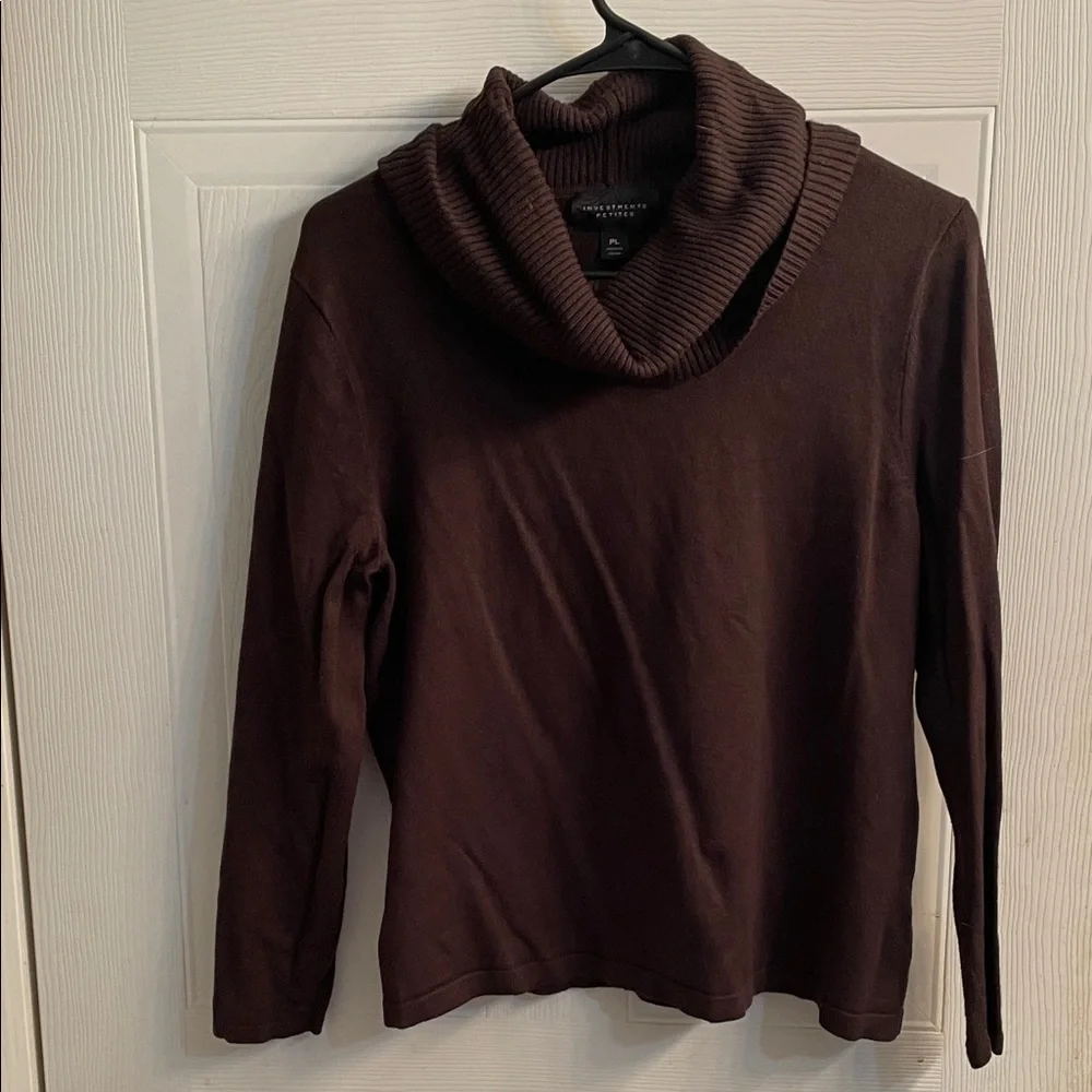 Investments Rich Brown Cowl Neck Sweater